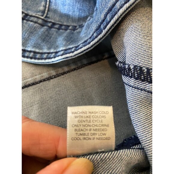 Christopher & Banks Womens Denim Jacket XL Blue Zip Front - Picture 4 of 11